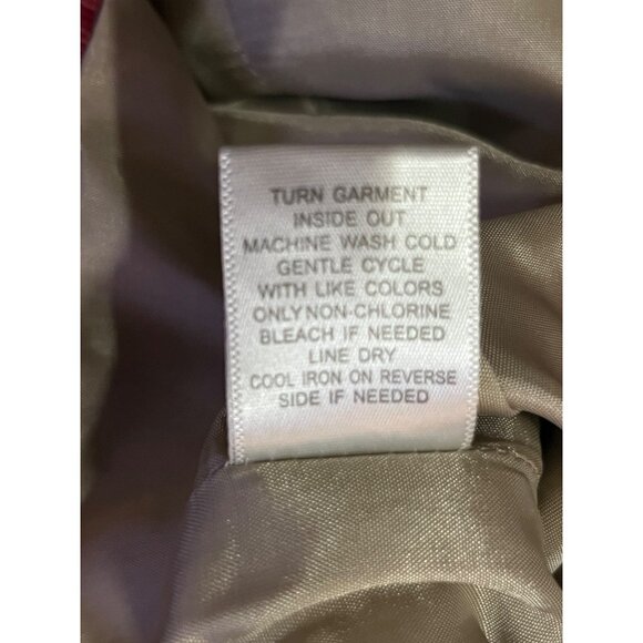 Christopher & Banks Jacket Womens M Red Multi Corduroy Zip Front Embroidered - Picture 11 of 16